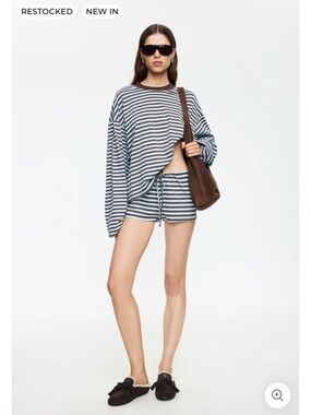 Lioness Blue BLOOM LONG SLEEVE - CHOCOLATE SEA STRIPE